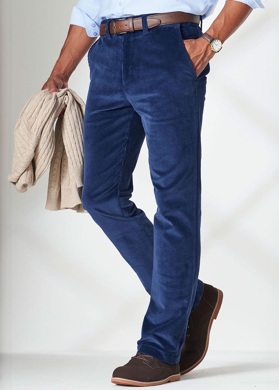 Cotton Traders Midnight Blue Stretch Cord Comfort Trousers
