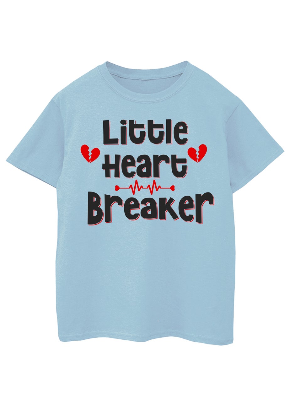 Brands In Little Heart Breaker Kids Baby Blue Graphic T-Shirt (3-13 Years)