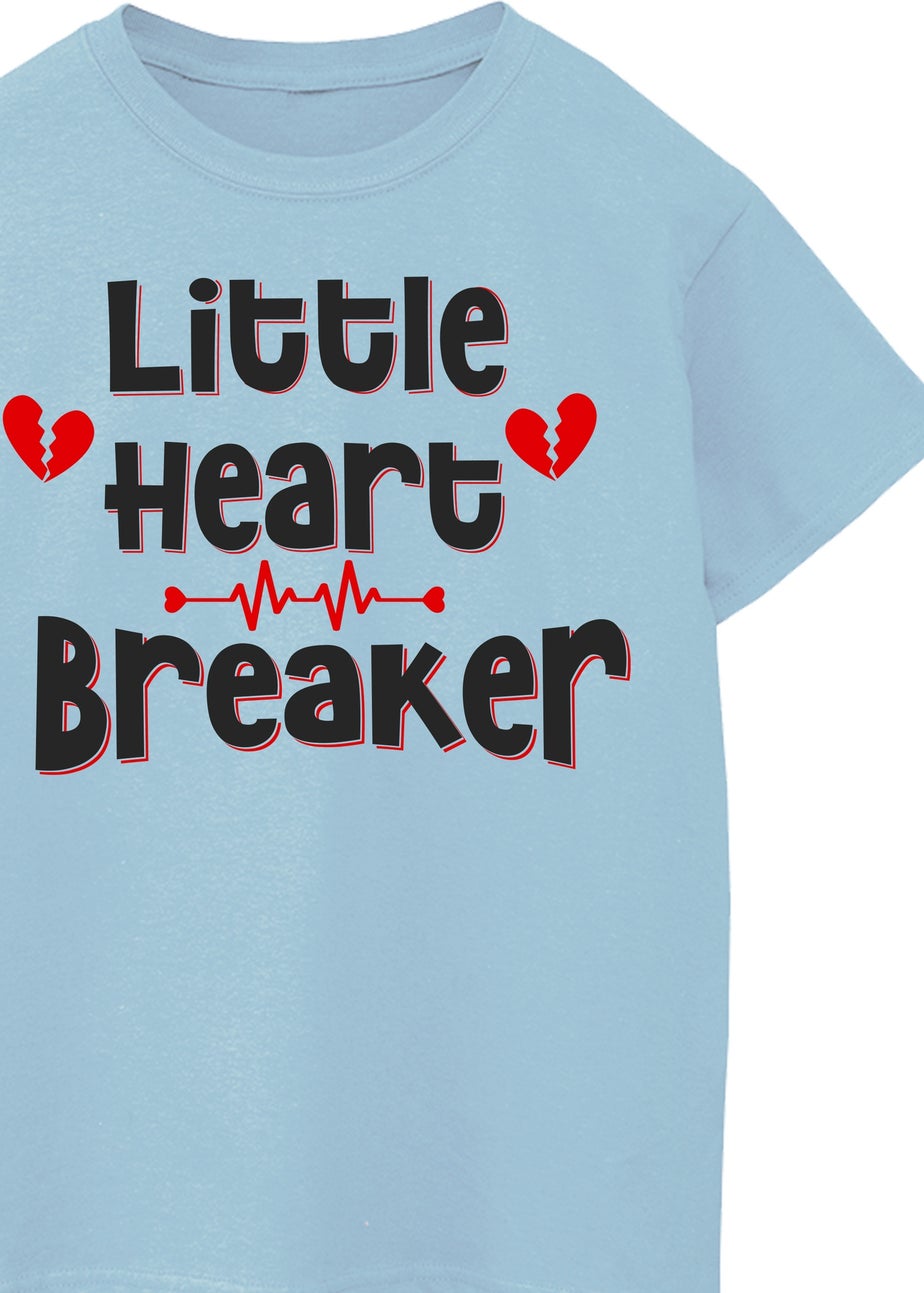 Brands In Little Heart Breaker Kids Baby Blue Graphic T-Shirt (3-13 Years)