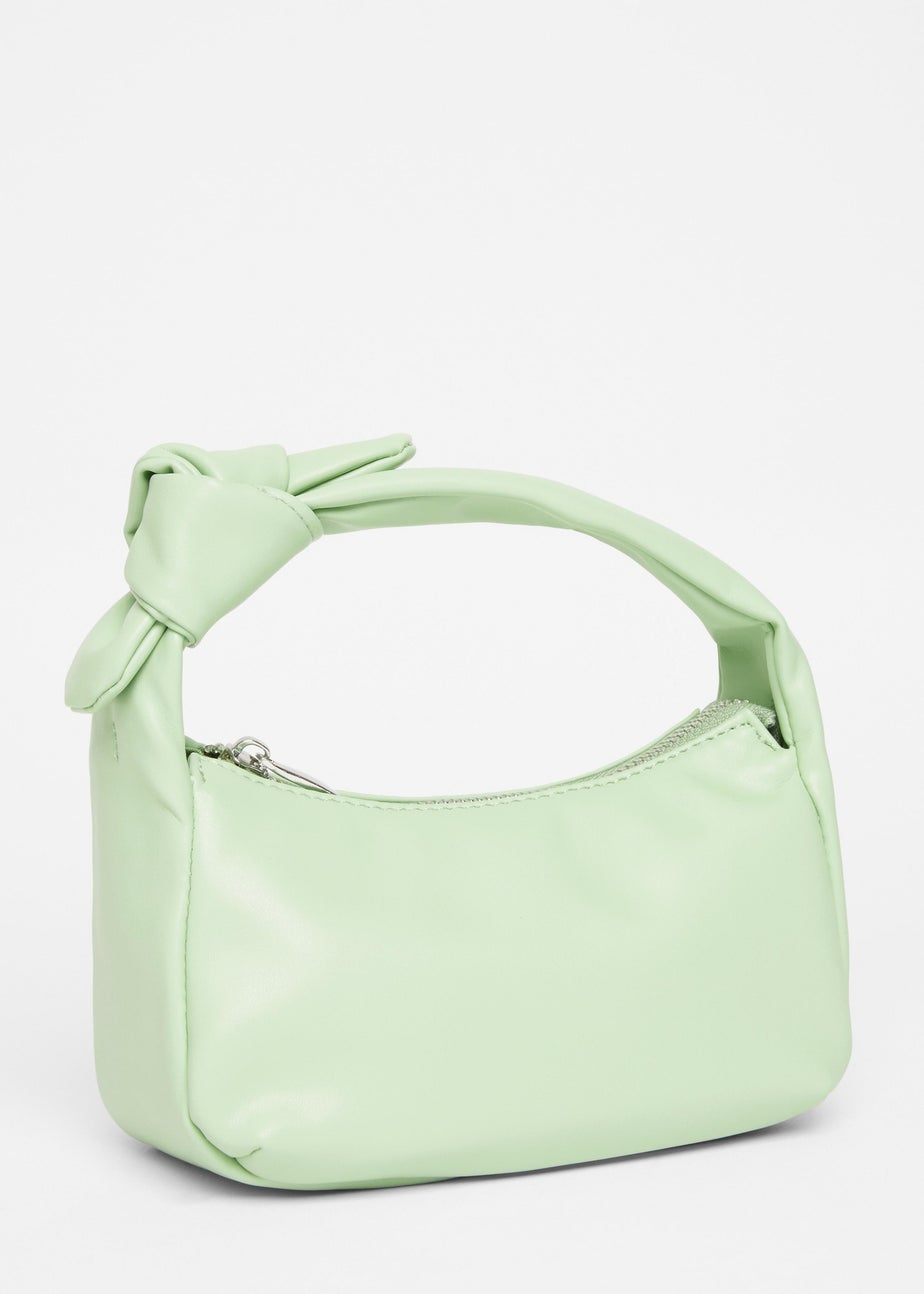 Quiz Green Knot Mini Top Handle Bag
