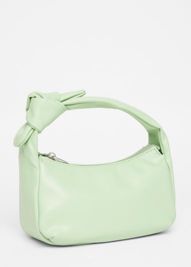 Quiz Green Knot Mini Top Handle Bag