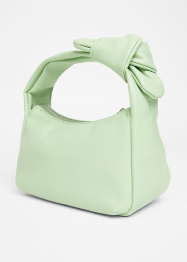 Quiz Green Knot Mini Top Handle Bag