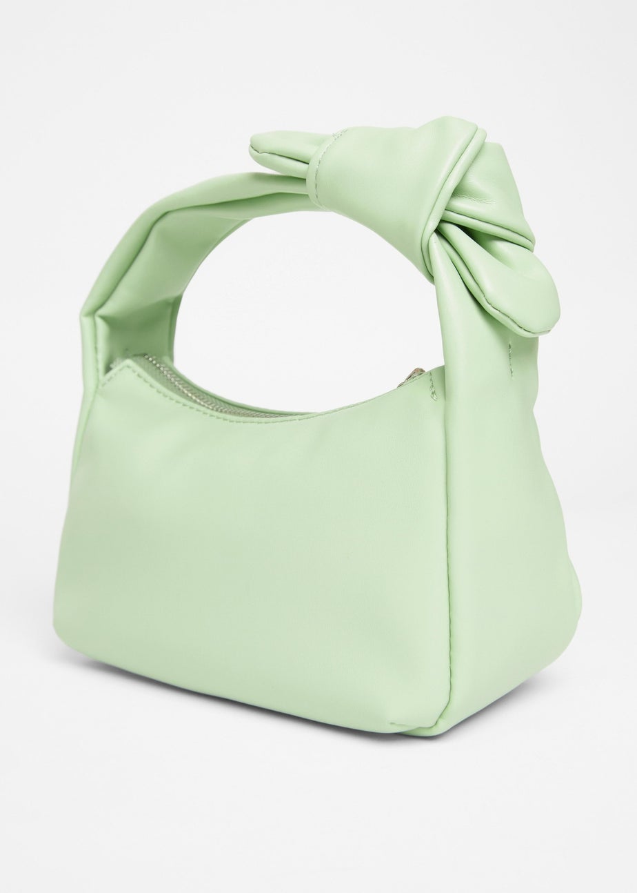 Quiz Green Knot Mini Top Handle Bag
