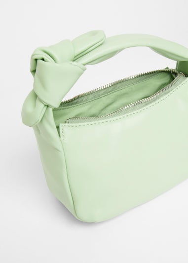 Quiz Green Knot Mini Top Handle Bag