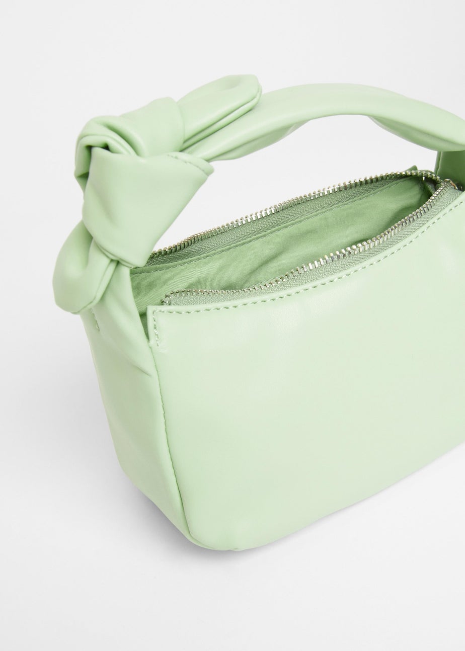 Quiz Green Knot Mini Top Handle Bag