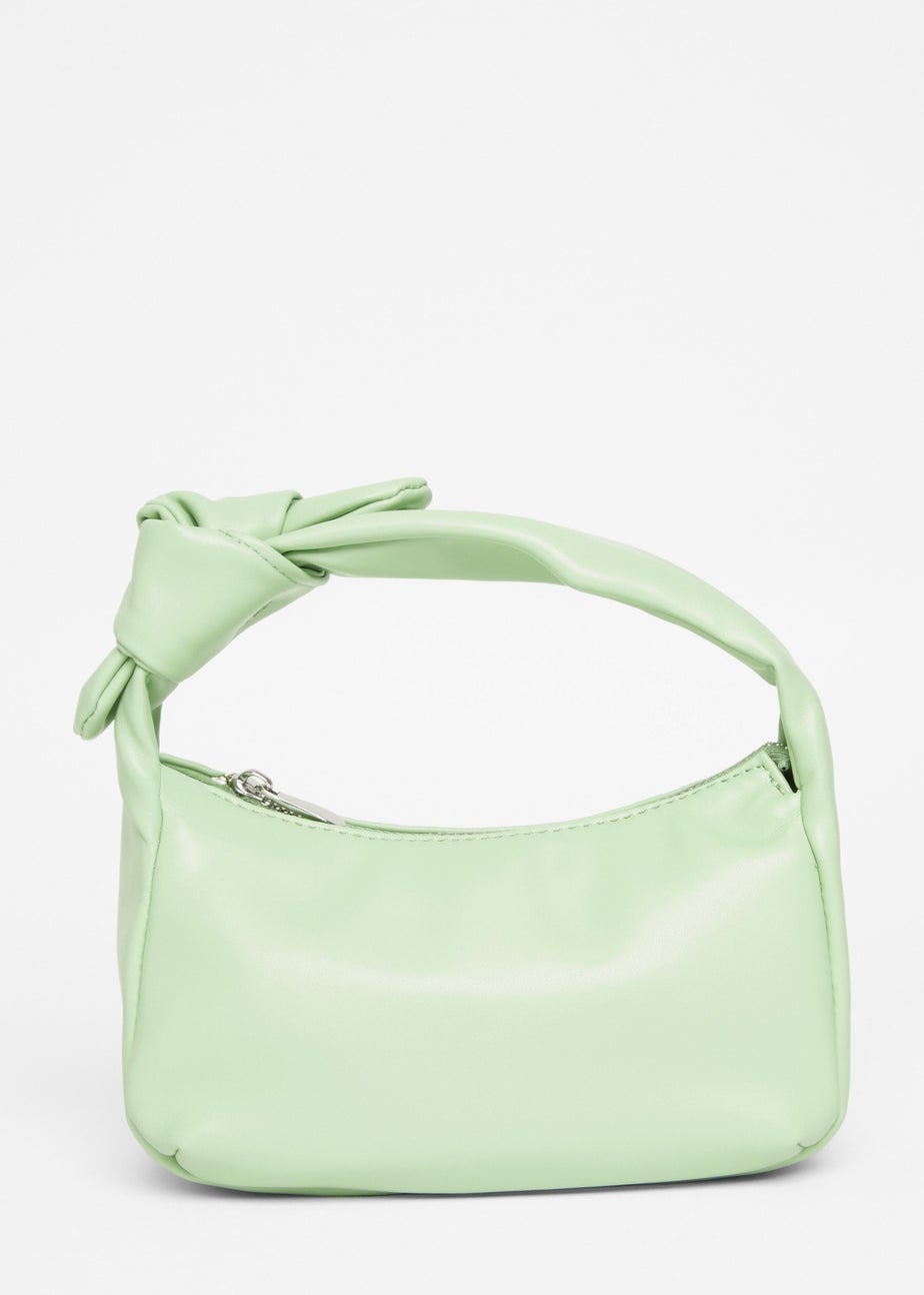 Quiz Green Knot Mini Top Handle Bag