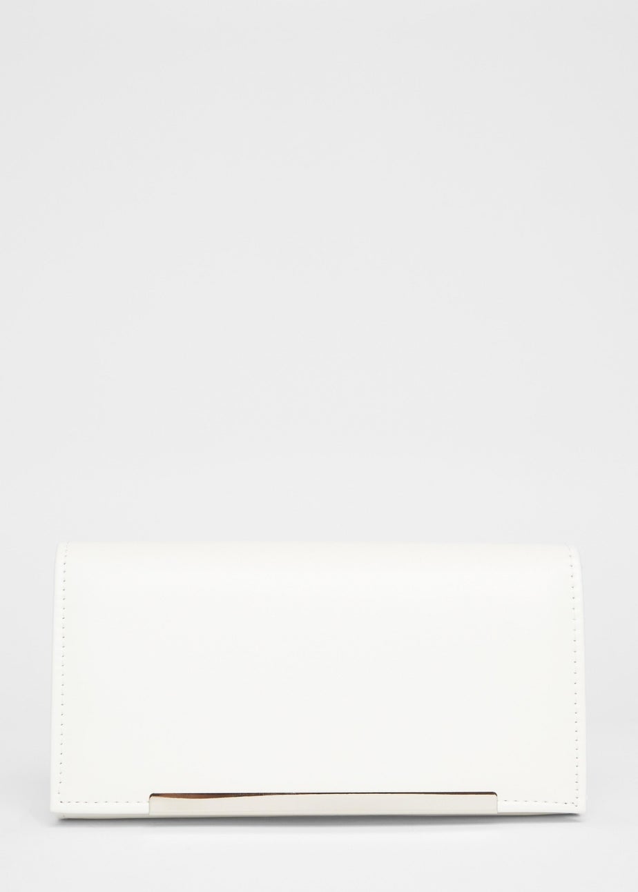 Quiz White Long Clutch Bag
