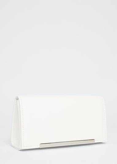 Quiz White Long Clutch Bag