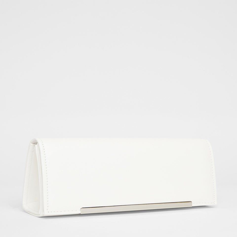 Quiz White Long Clutch Bag