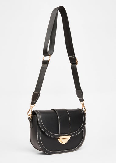Quiz Black Cross Body Bag