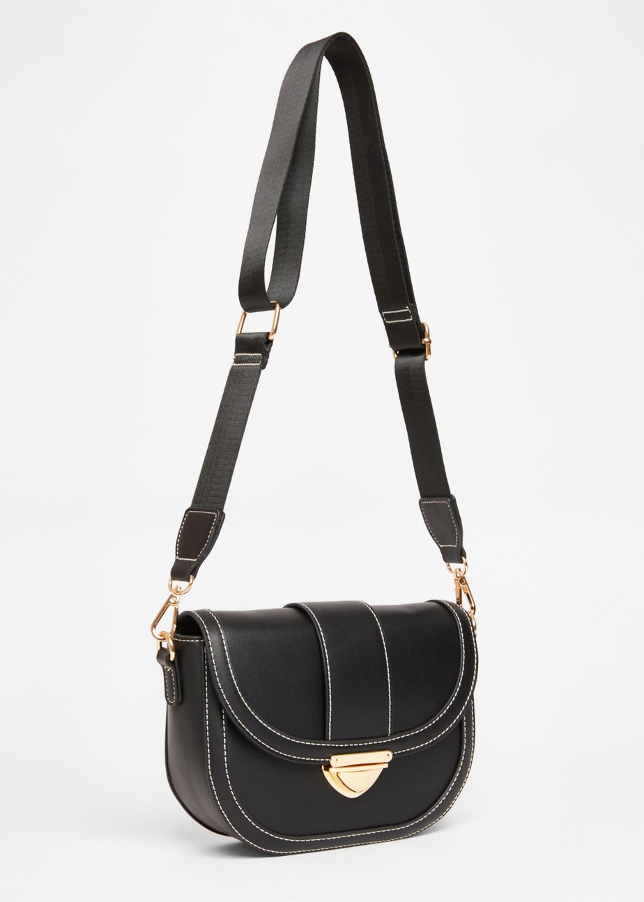 Quiz Black Cross Body Bag