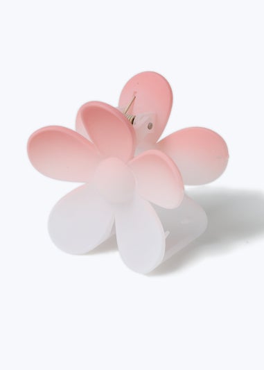 Pink Ombre Flower Claw Clip