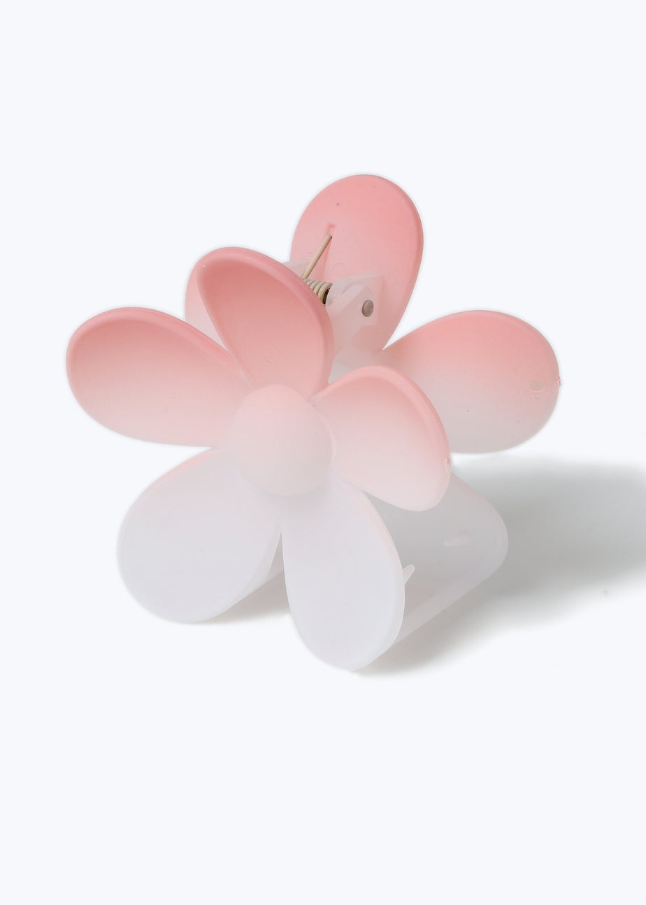 Pink Ombre Flower Claw Clip