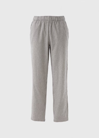 Grey Stripe Pull On Trousers