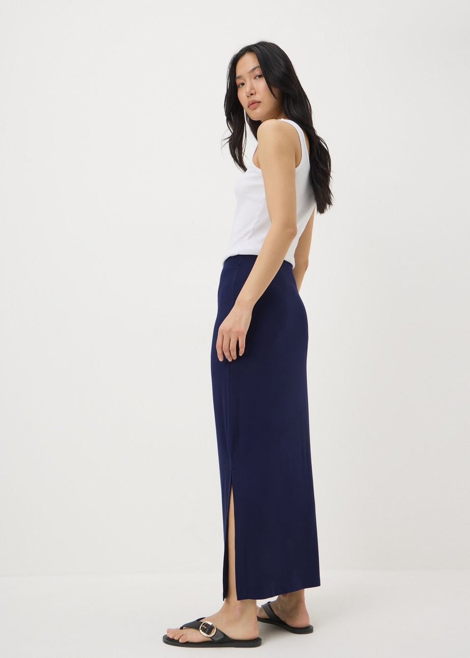 Navy Jersey Maxi Skirt