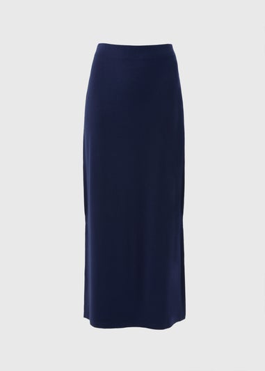 Navy Jersey Maxi Skirt