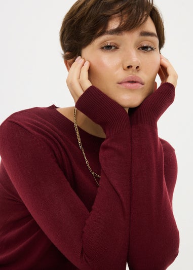 Burgundy Crew Neck Super Soft Jumper