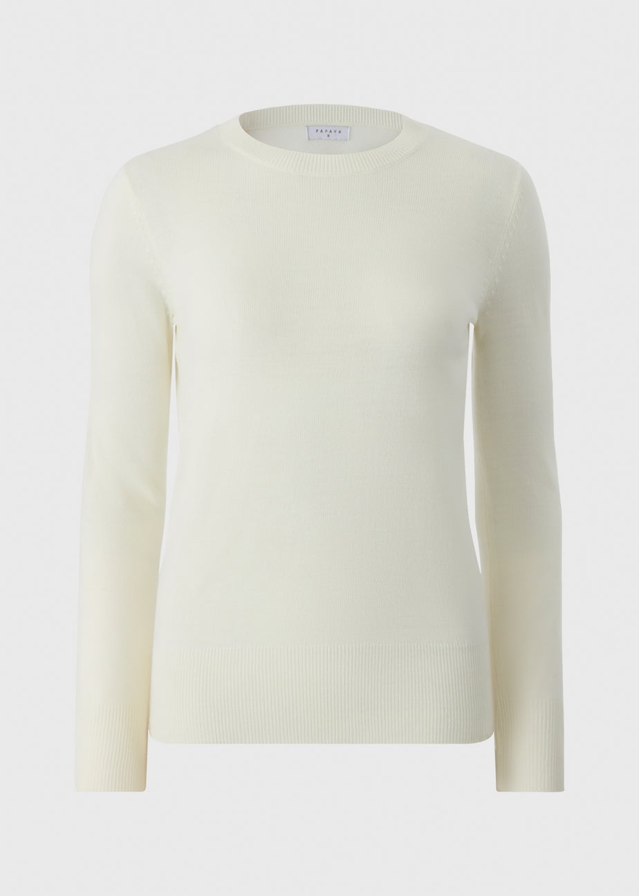 Cream Crew Neck Jumper