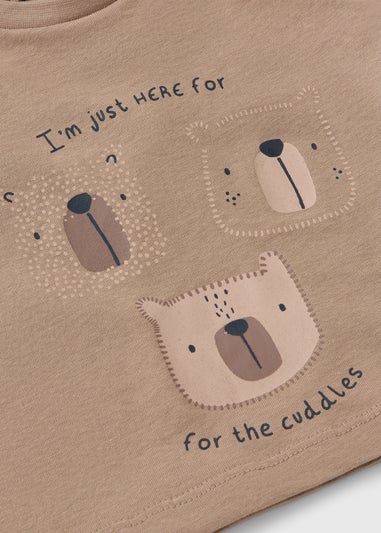 3 Pack Baby Multicolour Bear Stripe Tops