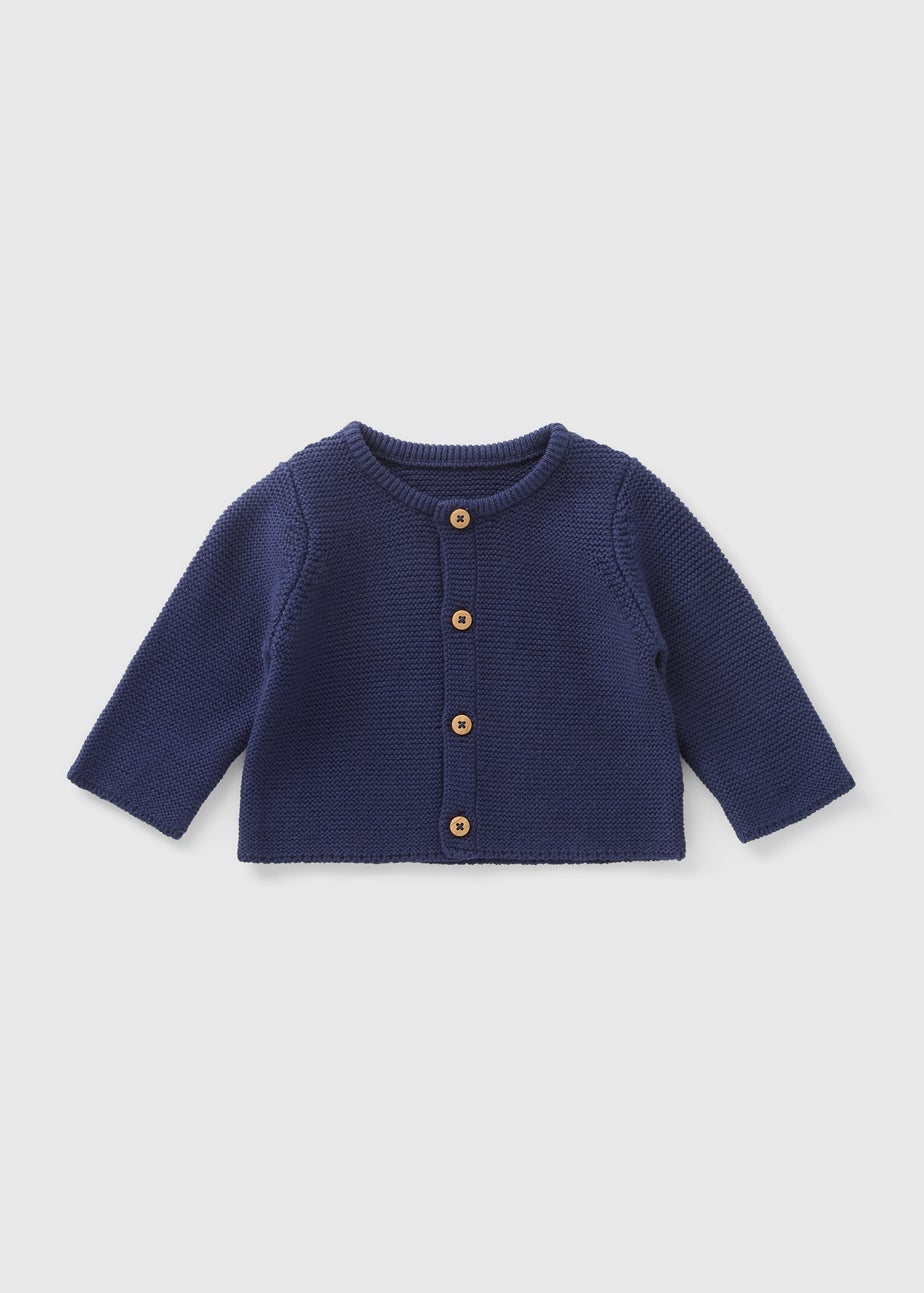 Baby Navy Knitted Cardigan (Newborn-23mths)
