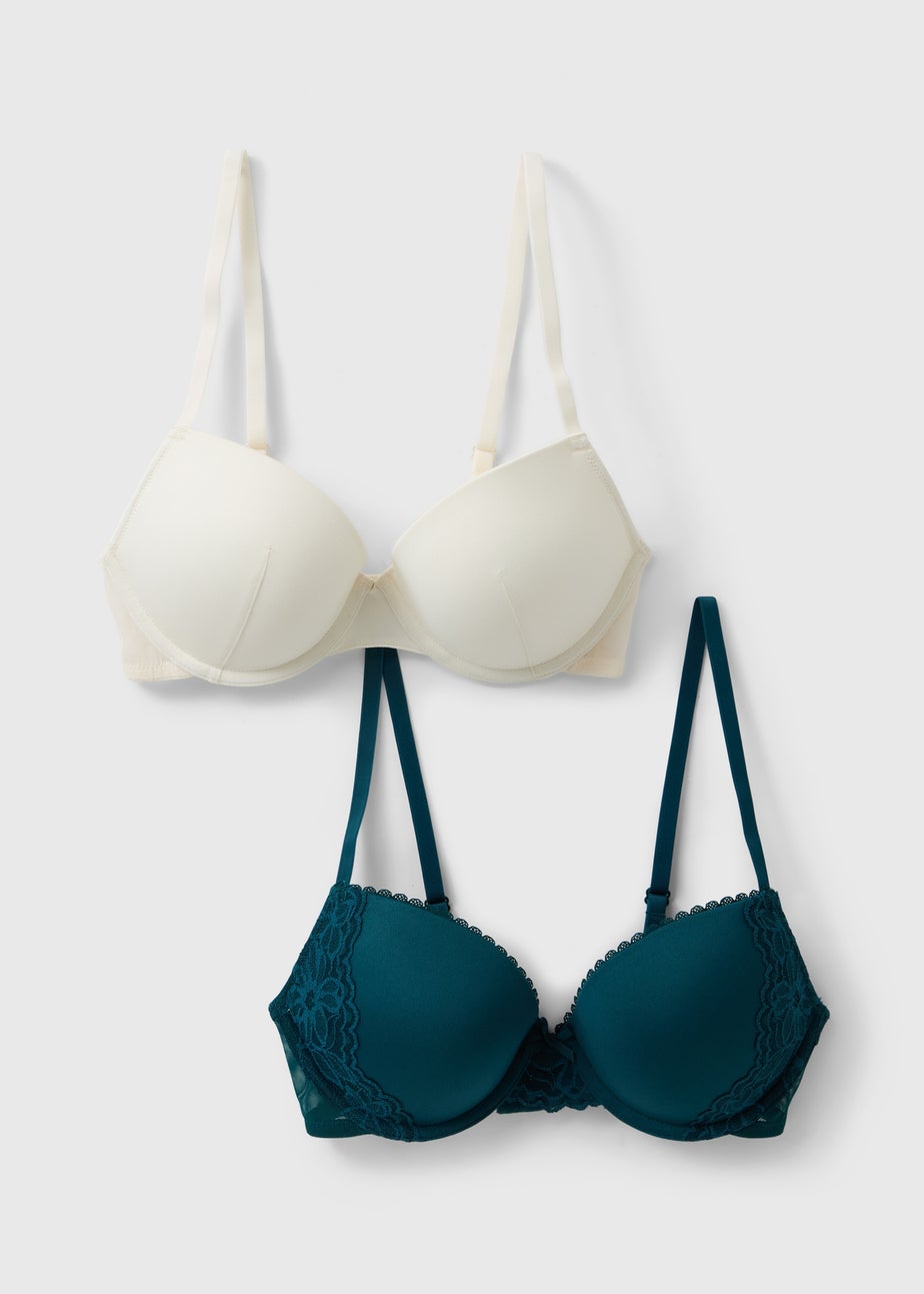 2 Pack Teal Plunge Bra