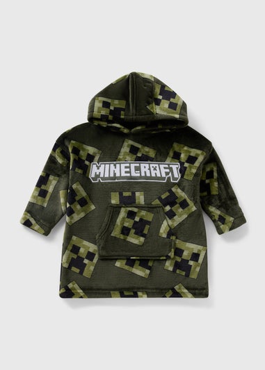 Boys Green Minecraft Snuggle Hoodie (3-13yrs)