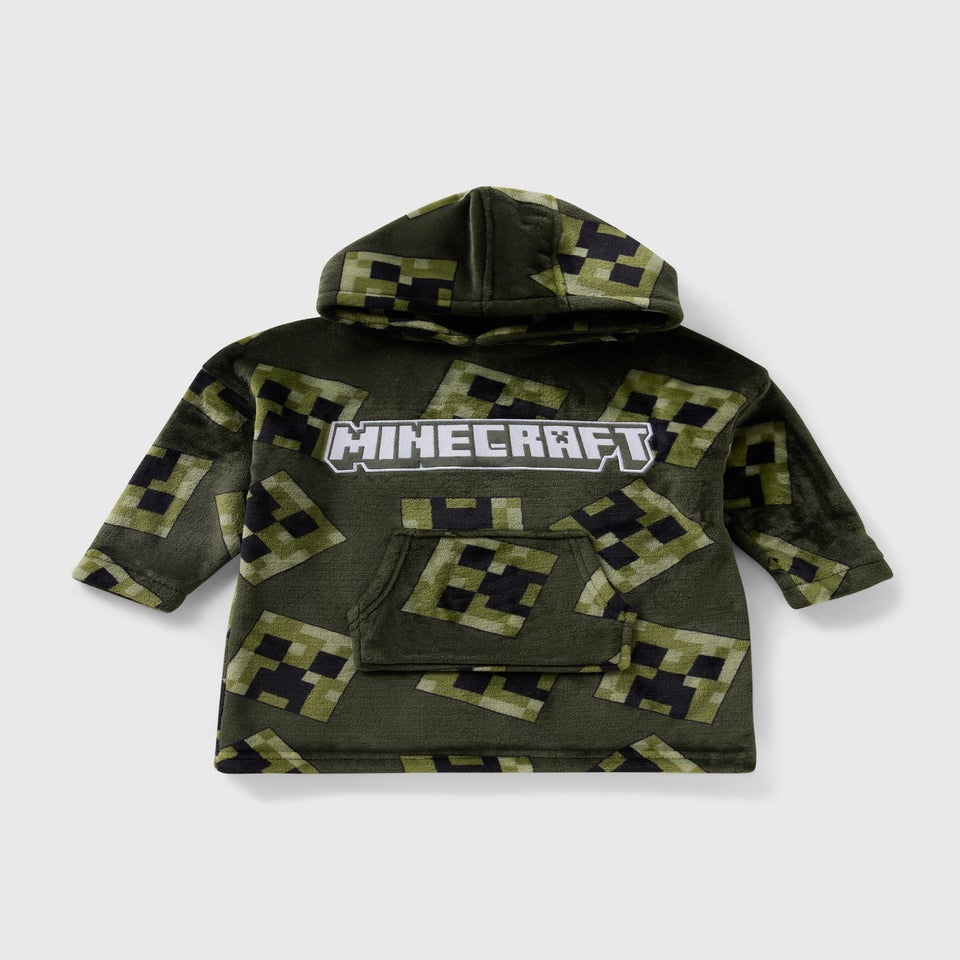 Boys Green Minecraft Snuggle Hoodie (3-13yrs)