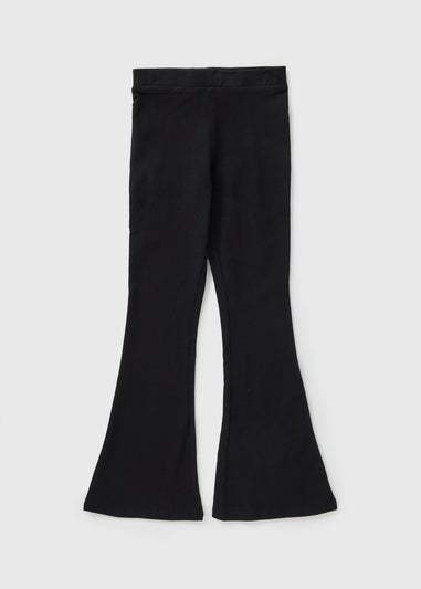 Girls Black Flare Leggings (7-15yrs)