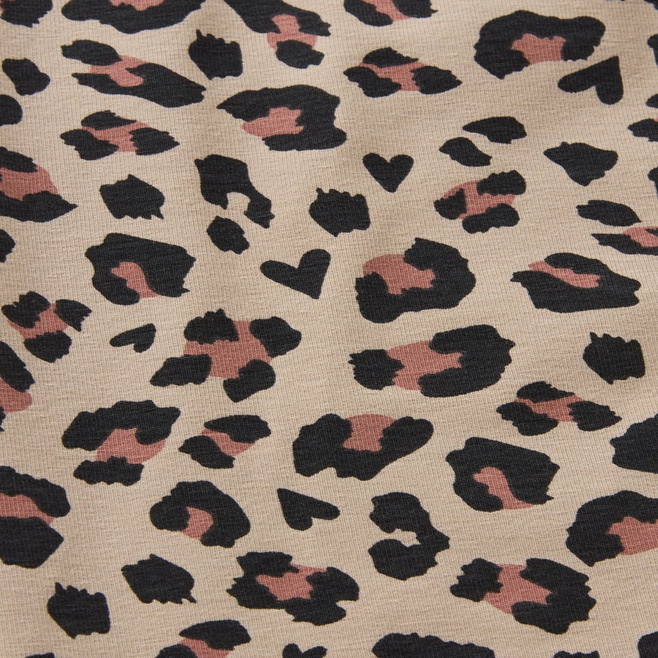 Girls Beige Leopard Leggings (7-15yrs)