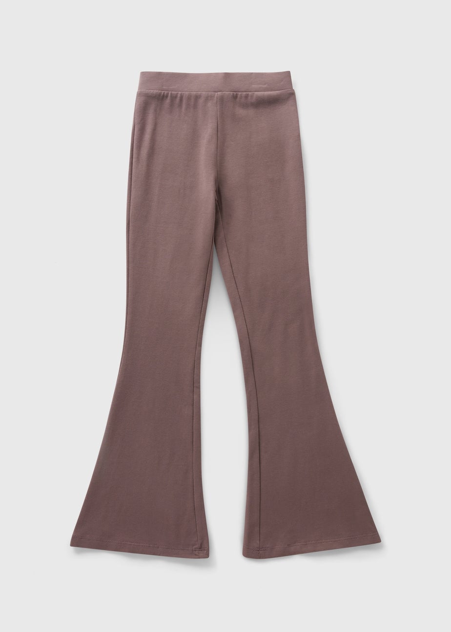 Girls Brown Flare Leggings (7-15yrs)
