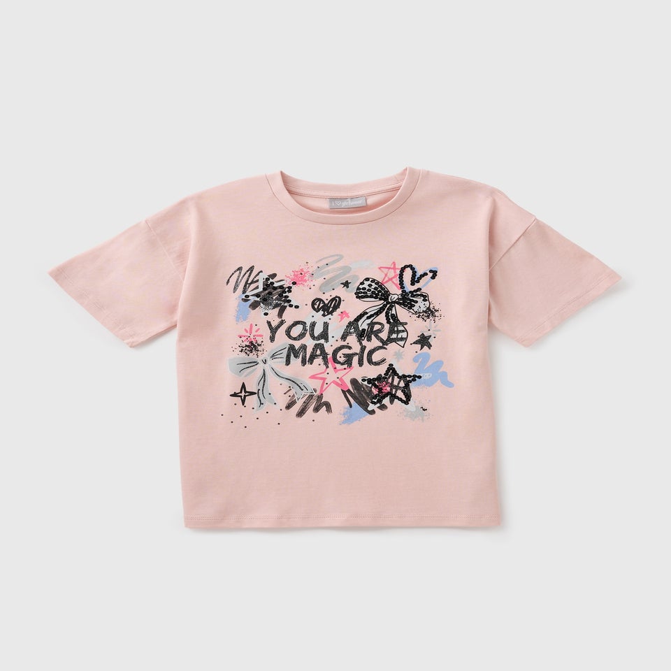 Girls Pink You Are Magic Sequin T-Shirt (7-15yrs)