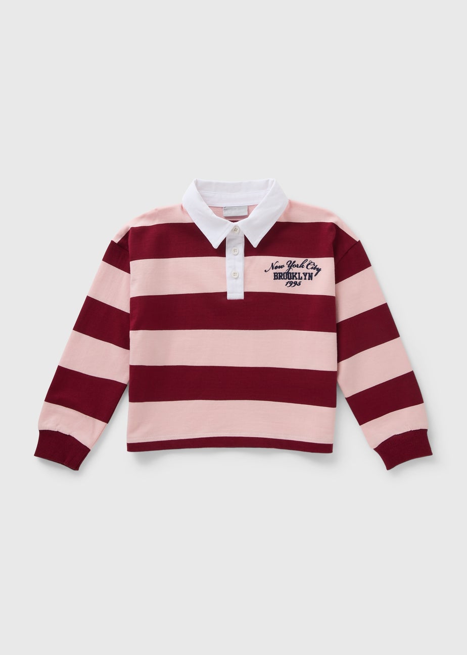 Girls Burgundy Polo (7-15yrs)