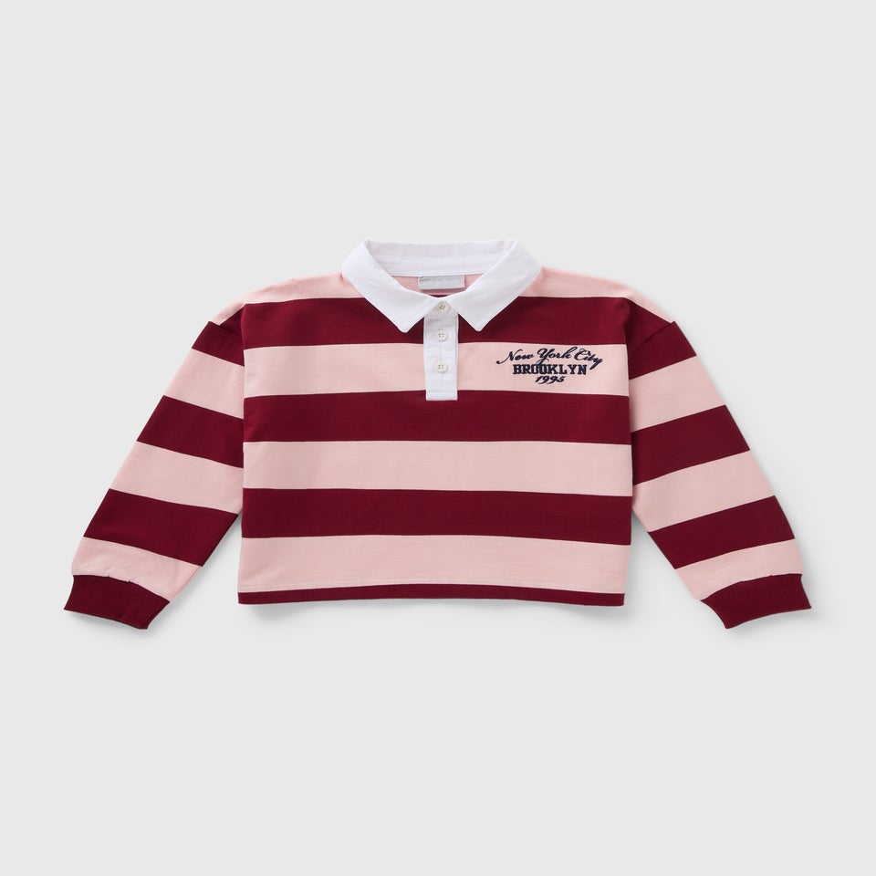 Girls Burgundy Polo (7-15yrs)