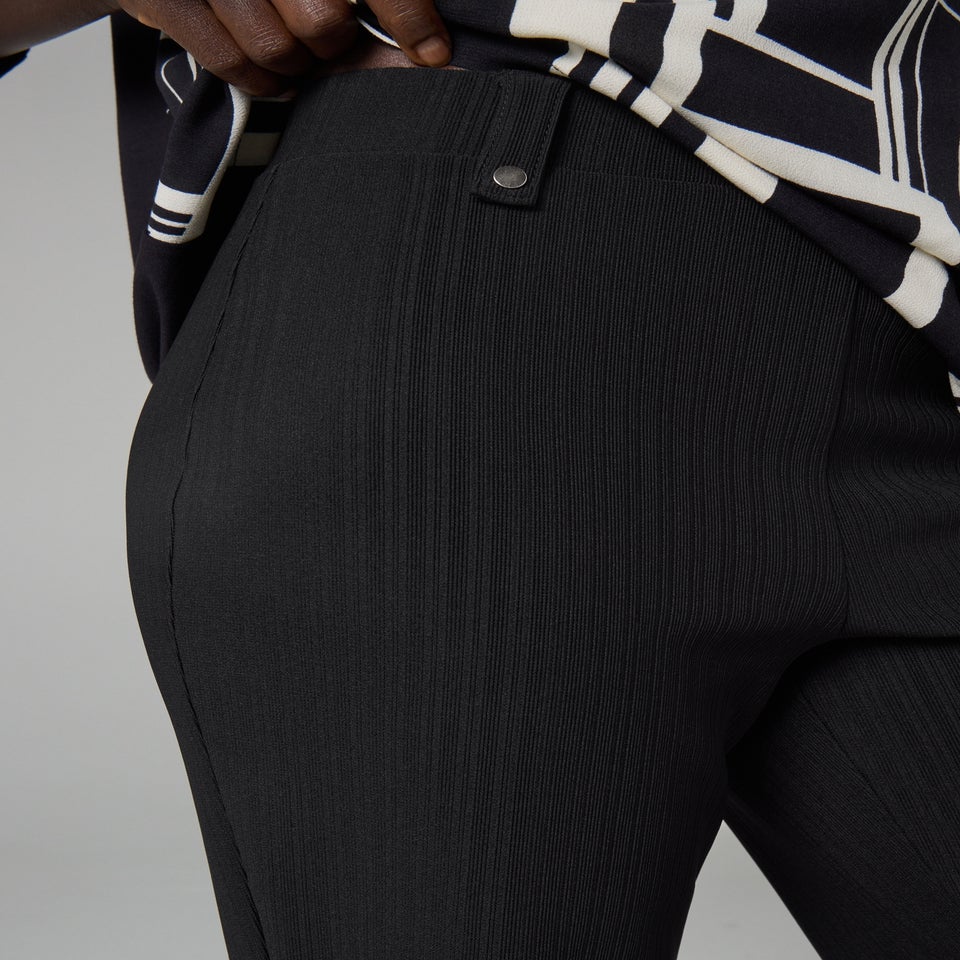 Et Vous Black Rib Long Trousers