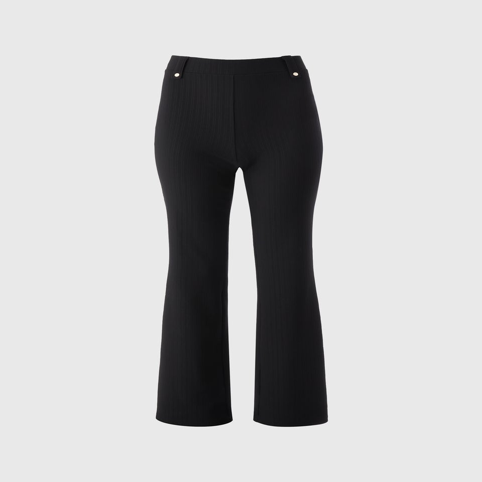 Et Vous Black Rib Long Trousers