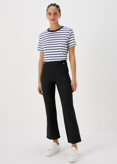 Et Vous Navy Rib Petite Trousers