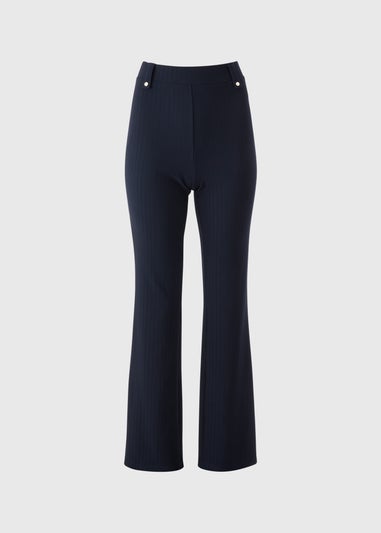 Et Vous Long Navy Bootcut Trousers