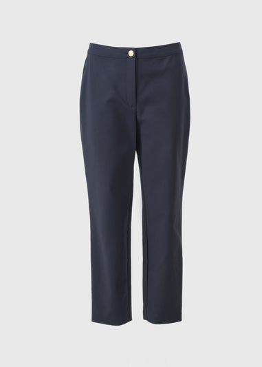 Et Vous Navy Long Capri Trousers