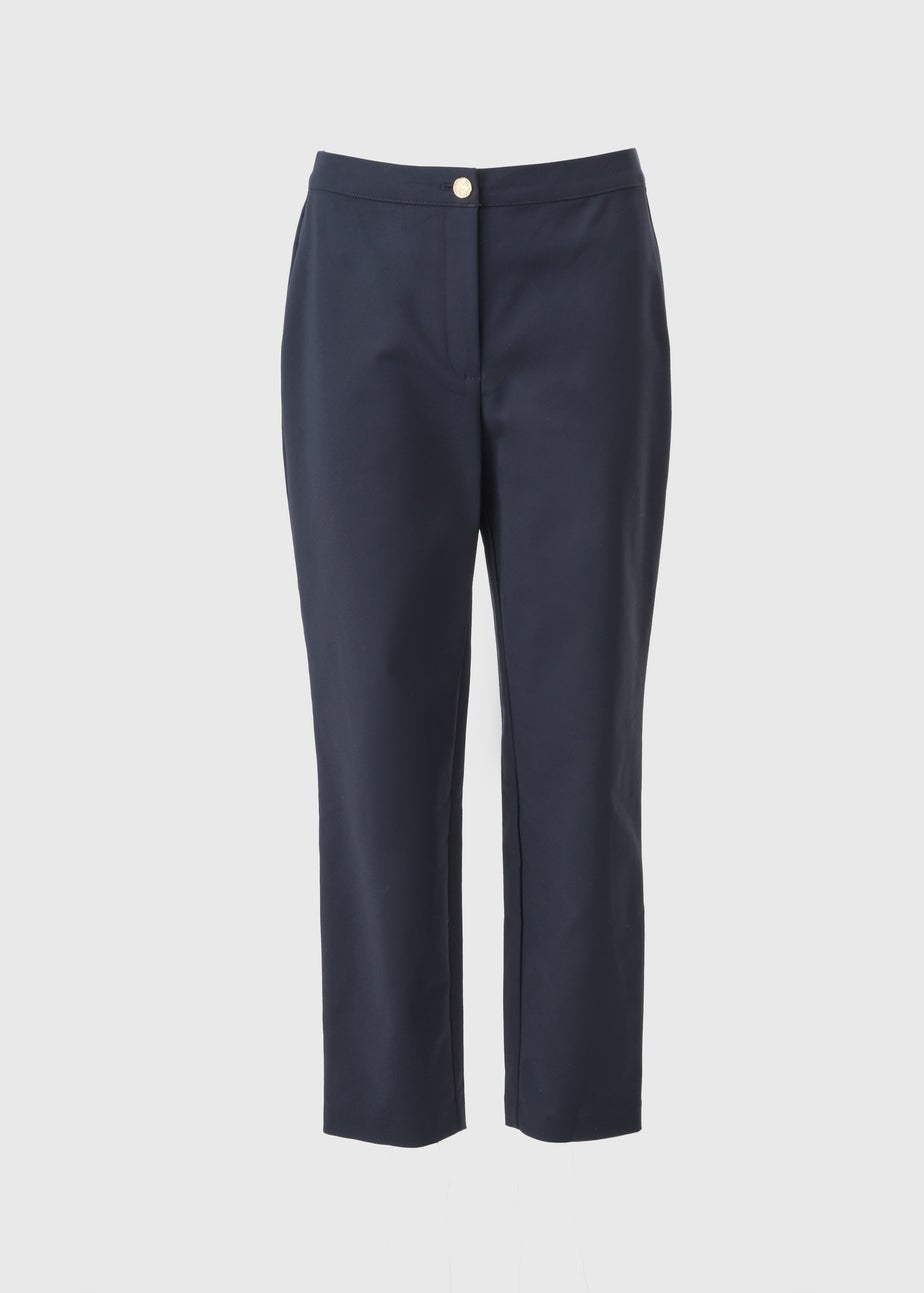 Et Vous Navy Long Capri Trousers