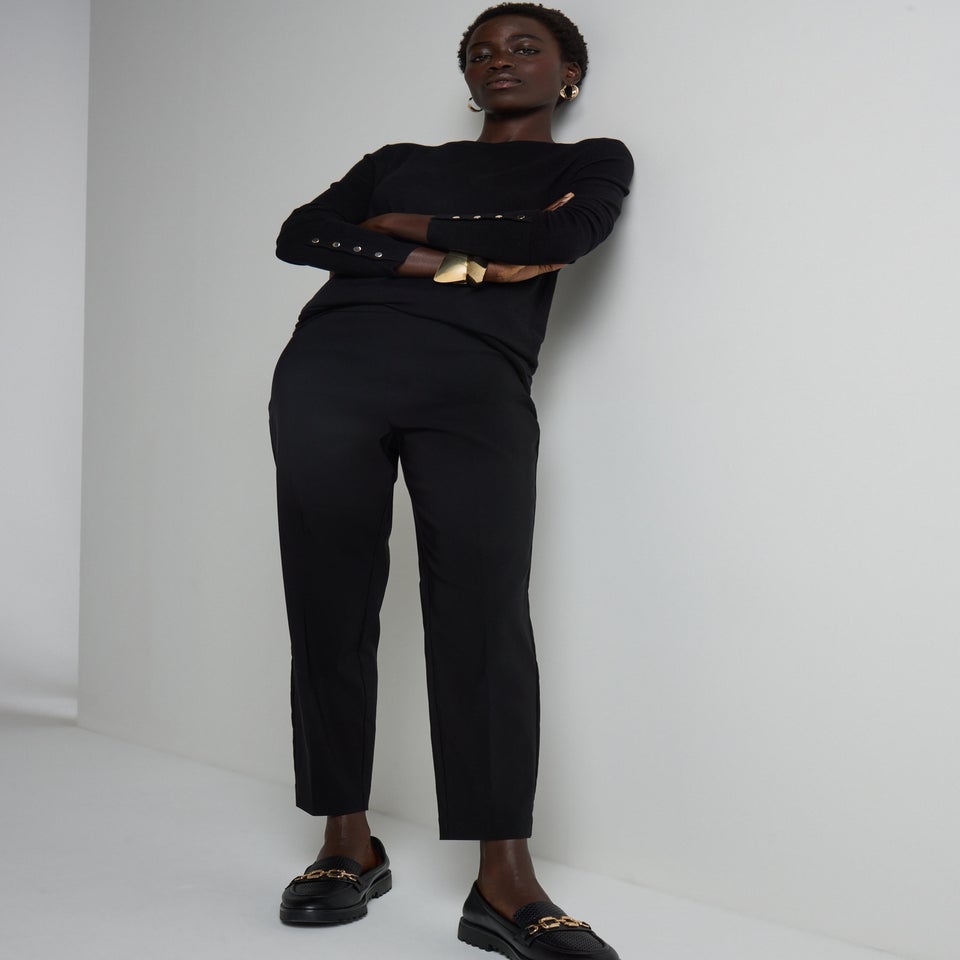 Et Vous Black Bengaline Petite Trousers