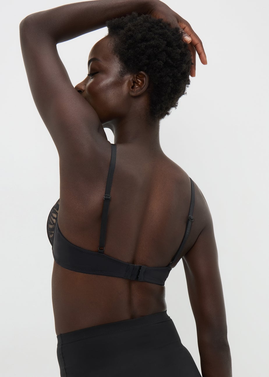 Black Zebra Print Lace Bra