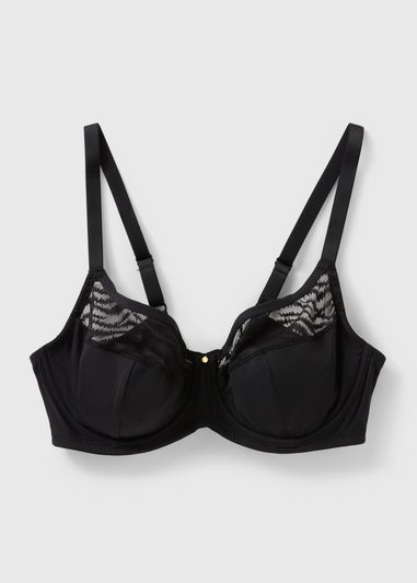 DD+ Black Zebra Lace Bra