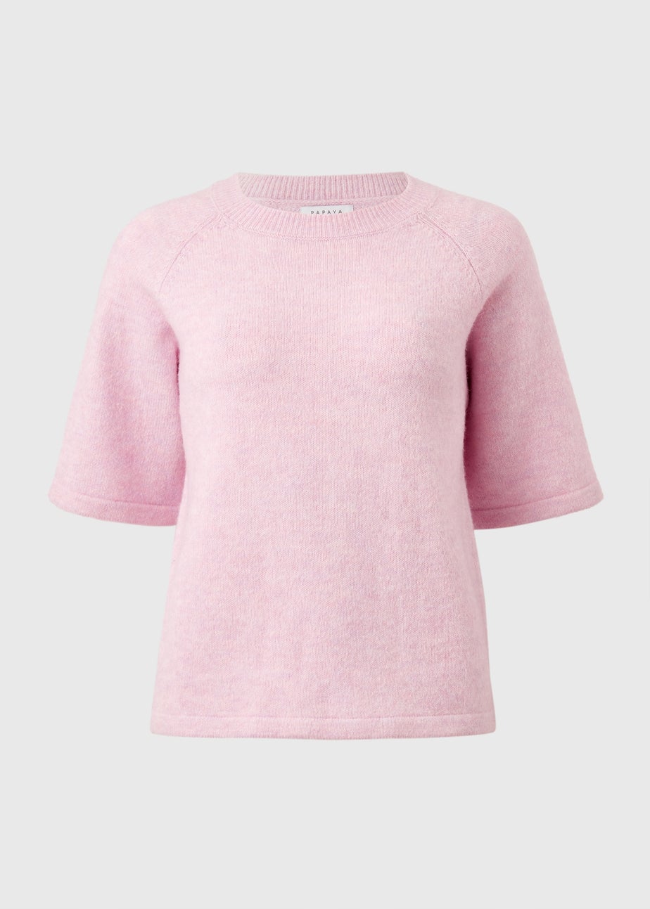 Lilac Knit Spandex T-Shirt