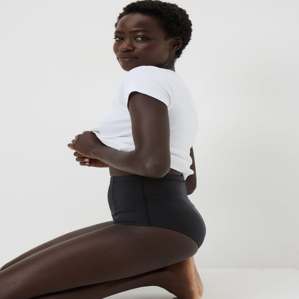 Black High Waisted Shapewear Smoothing Briefs