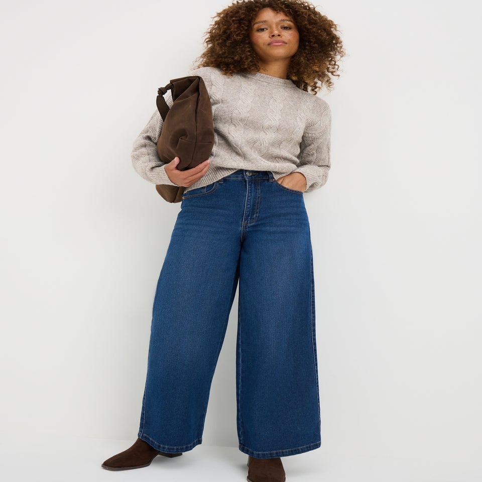 Mocha Cable Knit Jumper