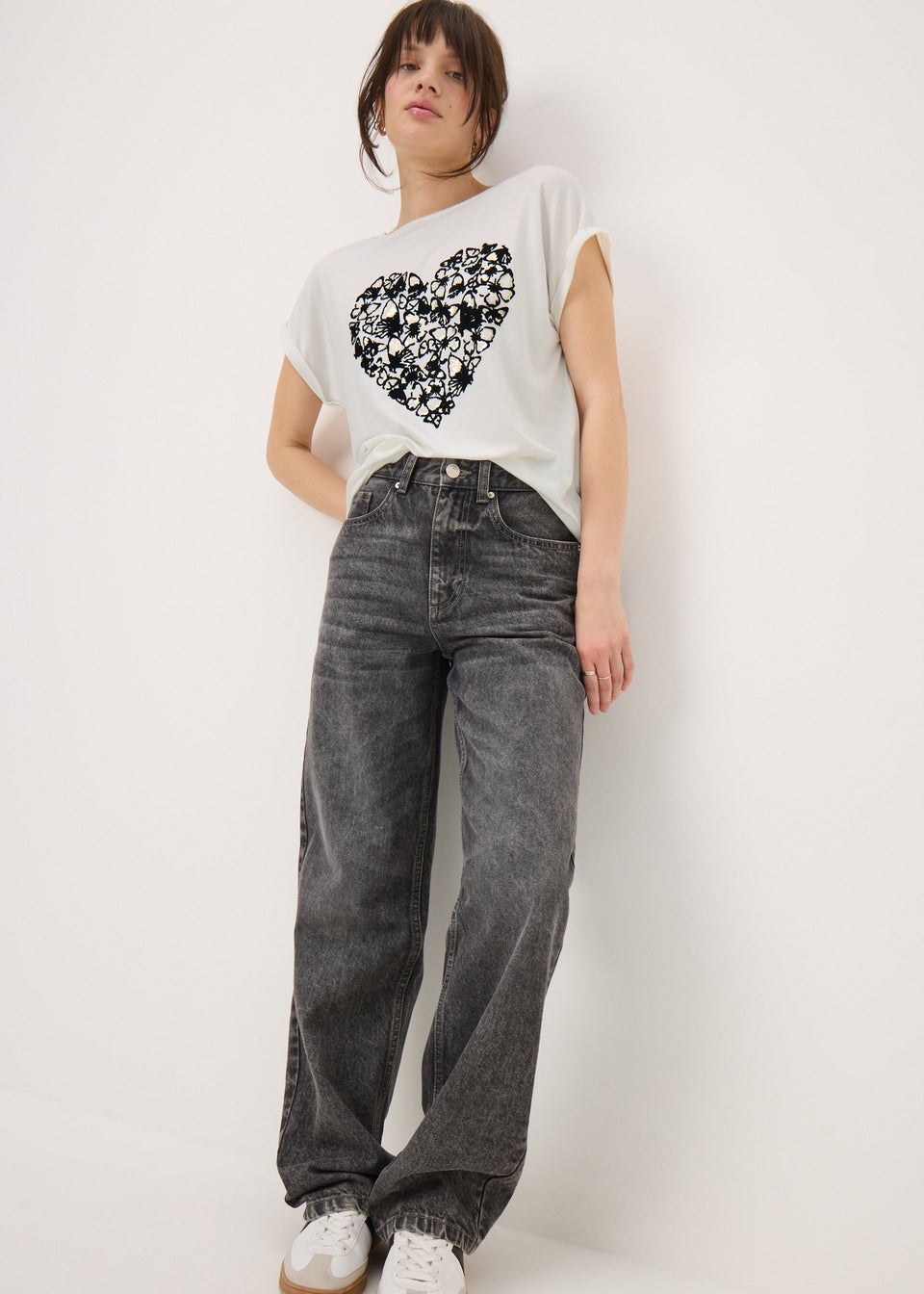 Ivory Butterfly Heart T-Shirt