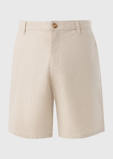Cream Linen Shorts