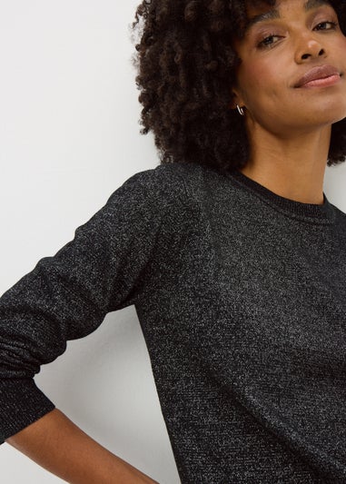 Black Soft Lurex Jumper