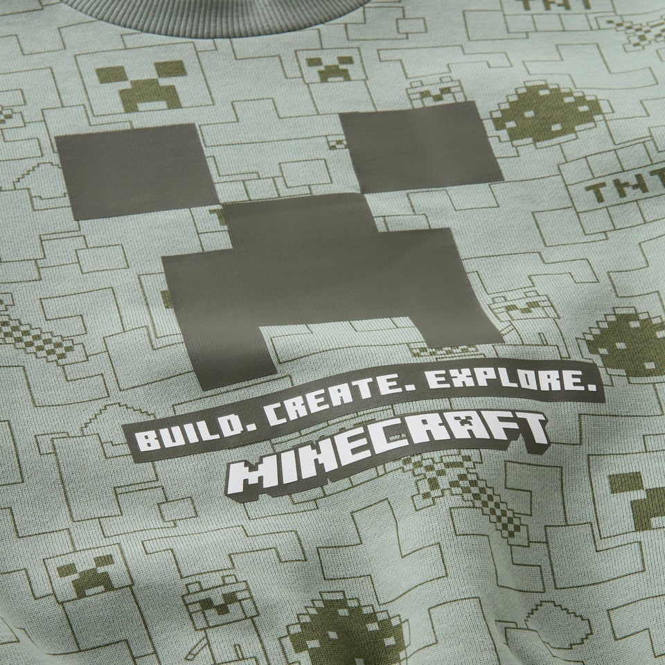 Minecraft Boys Green Sweatshirt (5-13yrs)