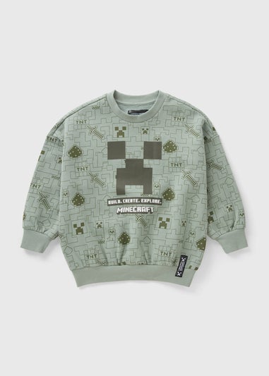 Minecraft Boys Green Sweatshirt (5-13yrs)